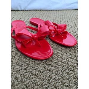Valentino bow sandals, red
